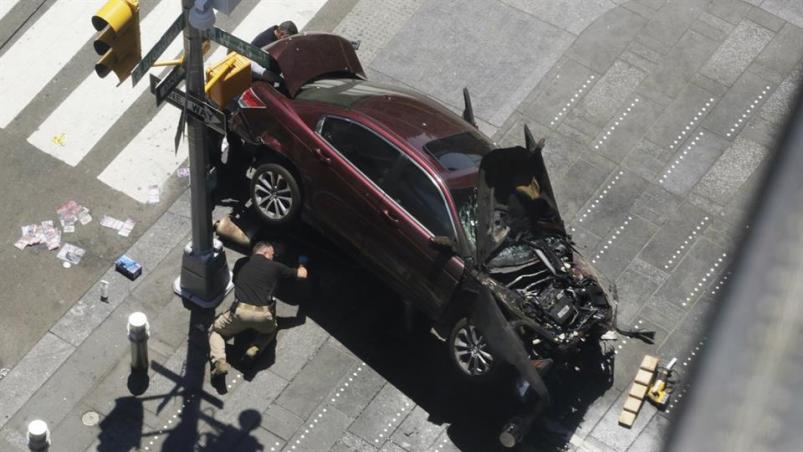 Así quedó el auto tras el grave incidente.