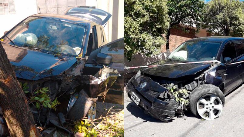 Así quedó el auto tras el impacto.