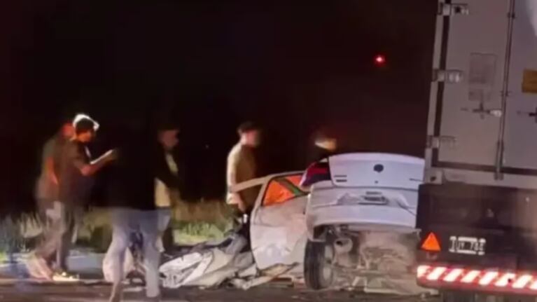 Así quedó el auto tras el impacto fatal.