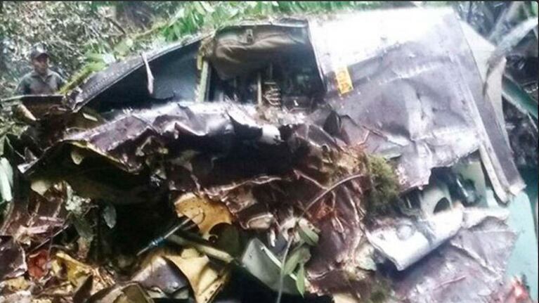 Así quedó el avión en la selva ecuatoriana.
