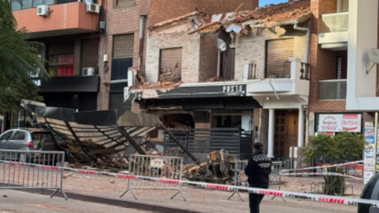 Así quedó el bar Posto tras el derrumbe del sábado.