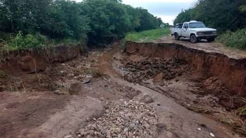 Así quedó el Camino San Antonio tras la tormenta del viernes. 