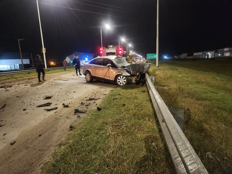 Así quedó el Citroën C3 tras el choque.