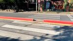 Así quedó el cruce peatonal de Recta Martinolli y Evangelista Torricelli.