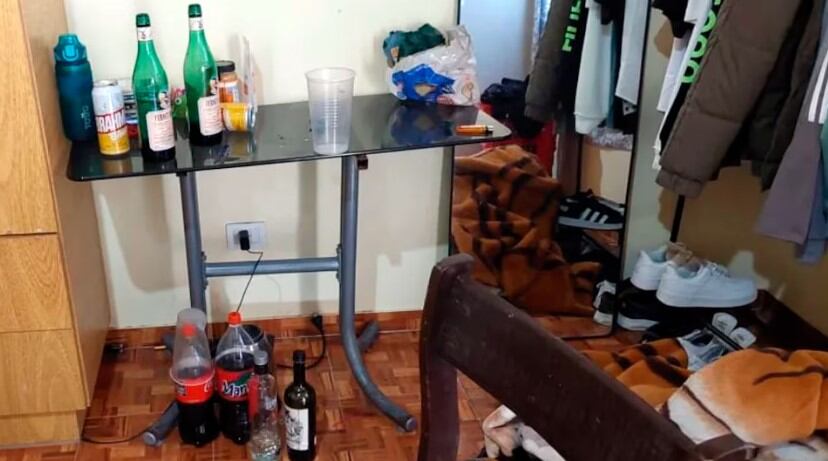 Así quedó el departamento tras el robo de las viudas negras.
