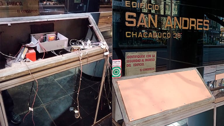 Así quedó el lugar tras el robo.
