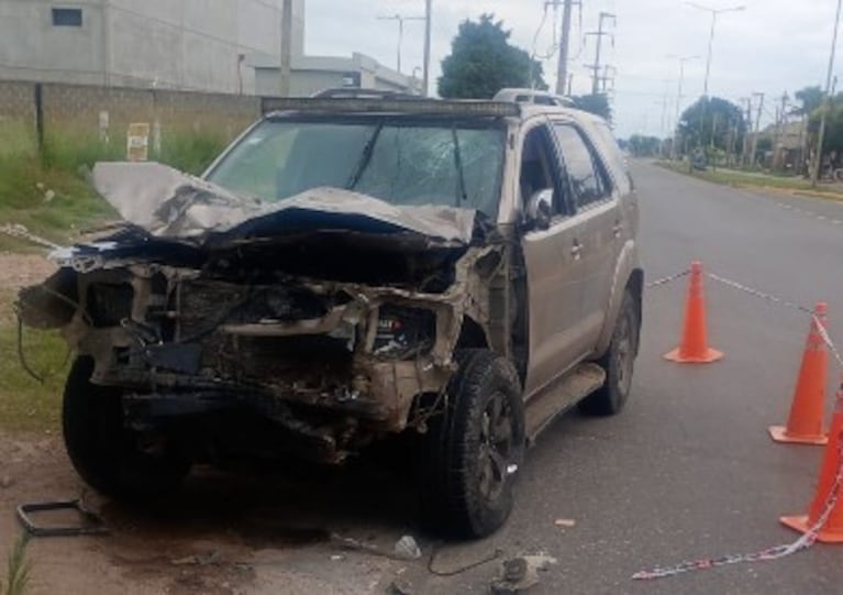 Así quedó la camioneta del conductor que protagonizó la tragedia.