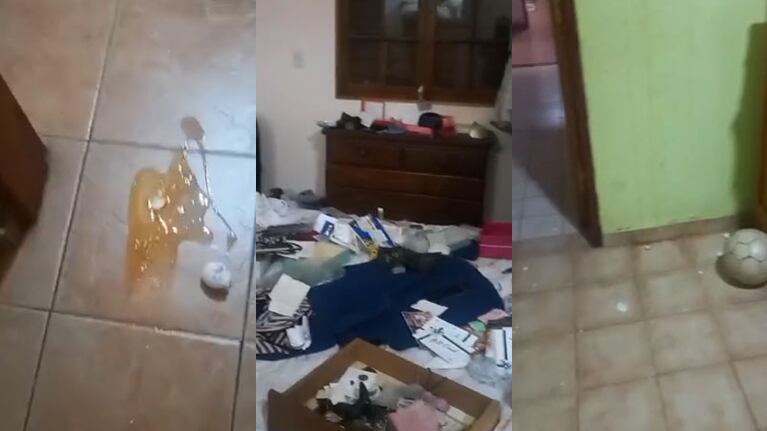 Así quedó la casa de la víctima tras la entradera.