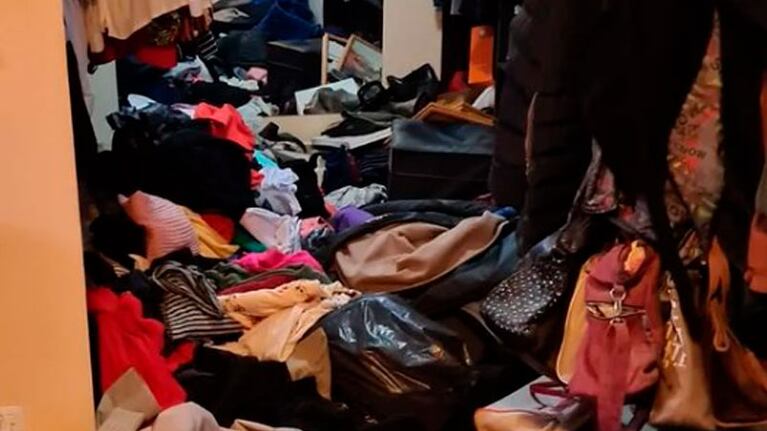 Así quedó la casa de Salibi después del robo.
