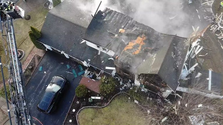 Así quedó la casa incendiada en Pensilvania. (Foto: Policía de Bensalem)