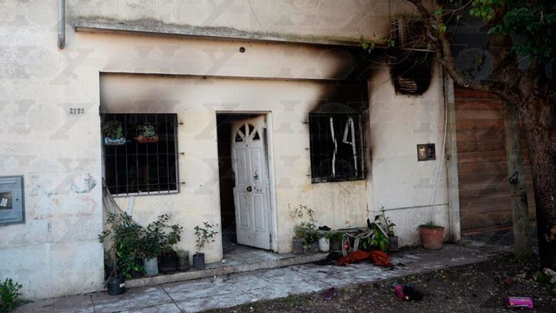 Así quedó la casa luego del incendio.