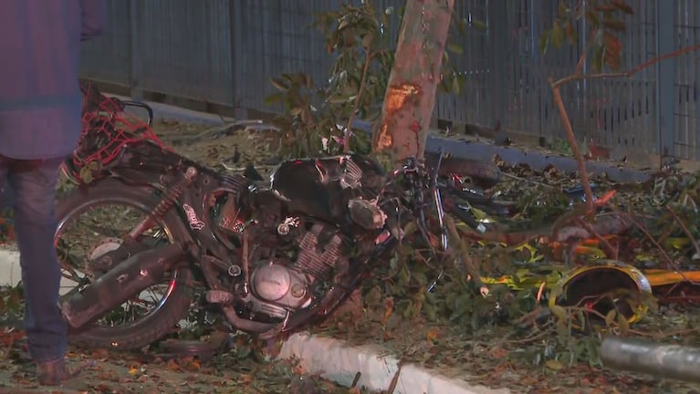 Así quedó la moto de Pedro Kaique Figueiredo tras el choque. (Foto: gentileza g1).