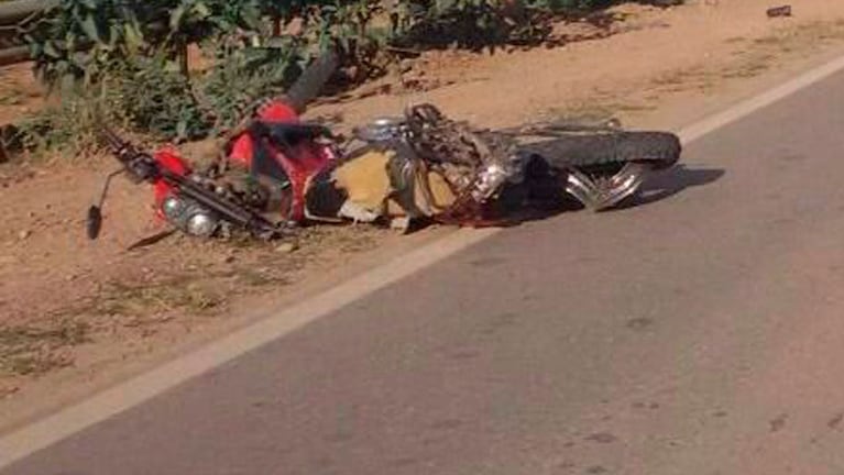 Así quedó la moto tras el accidente fatal. 