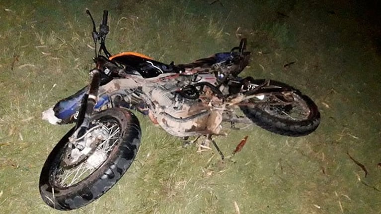 Así quedó la motocicleta tras el impacto. / Foto: Policía de Córdoba