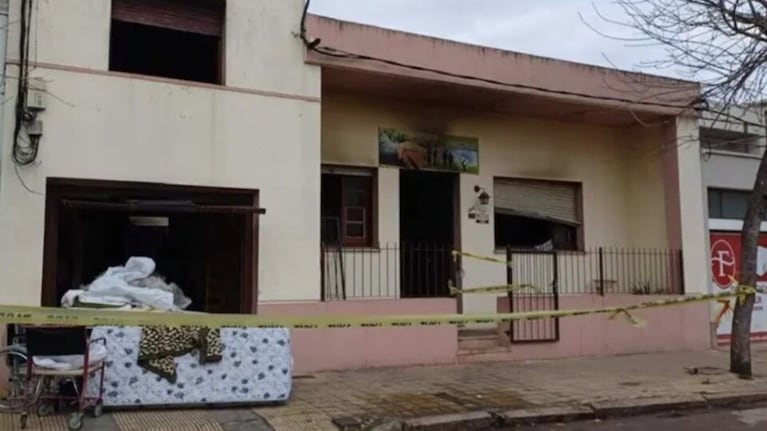Así quedó la residencia después del incendio.