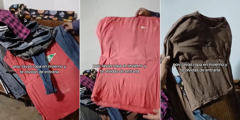 Así quedó la ropa de la joven tiktokera.