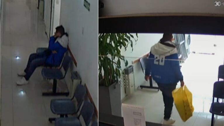 Así robaba el hombre que se hizo pasar por paciente.