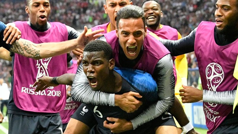 Así se festeja un gol en una final: estilo Pogba. / Foto: AP