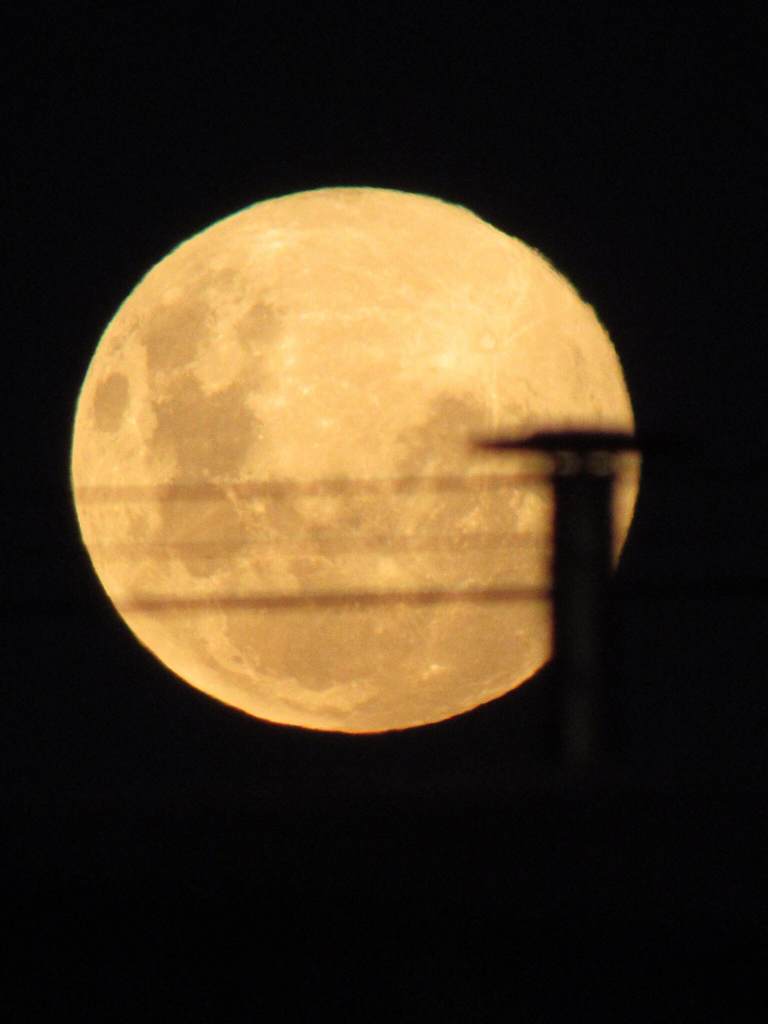 Así se ve la Luna Llena desde Buenos Aires. Foto: twitter @AyluGalizio