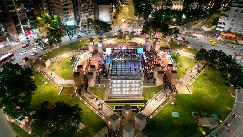 Así se ve la Plaza España tras su reinauguración. Foto: Municipalidad de Córdoba.