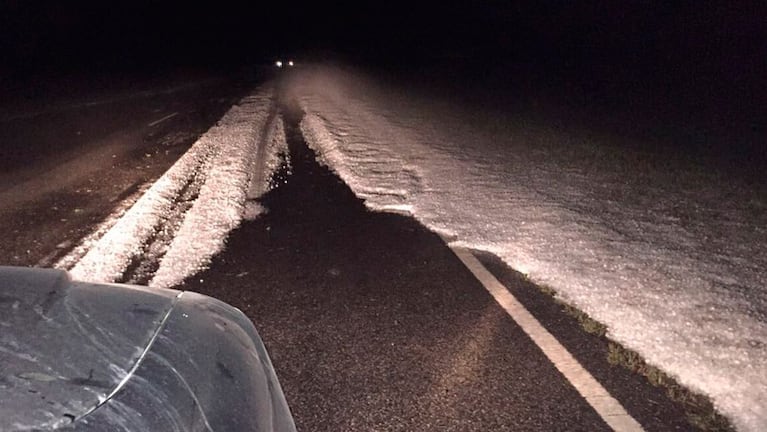 Así se veía la ruta que lleva a Corralito. Foto: Julian Rivoira.