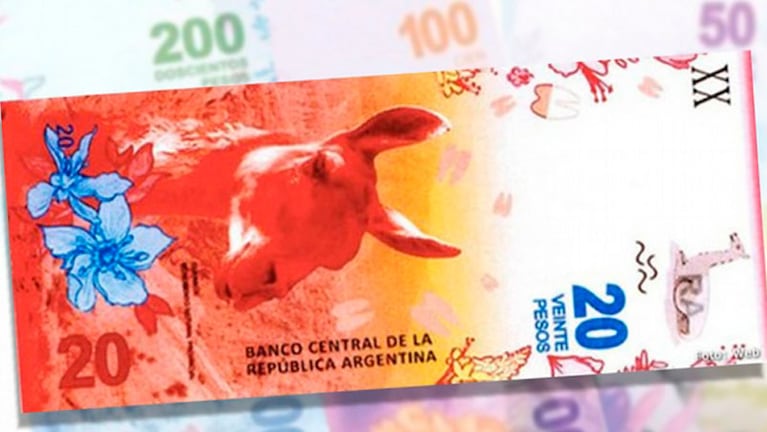 Así será el modelo del billete de 20 pesos.