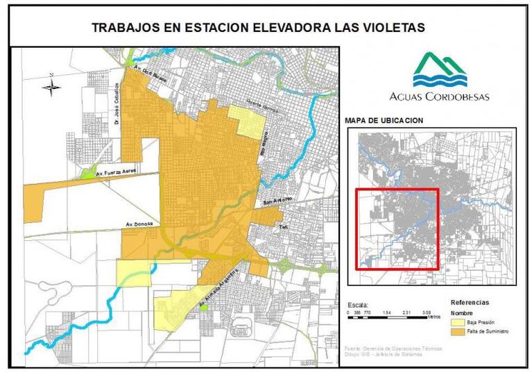 Atención: cortarán el agua en casi 80 barrios de Córdoba