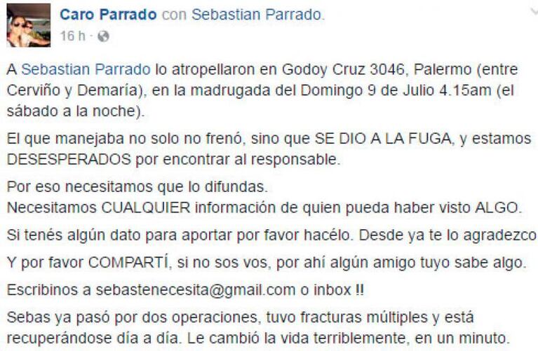 Atropellaron y dejaron tirado a un joven en Palermo