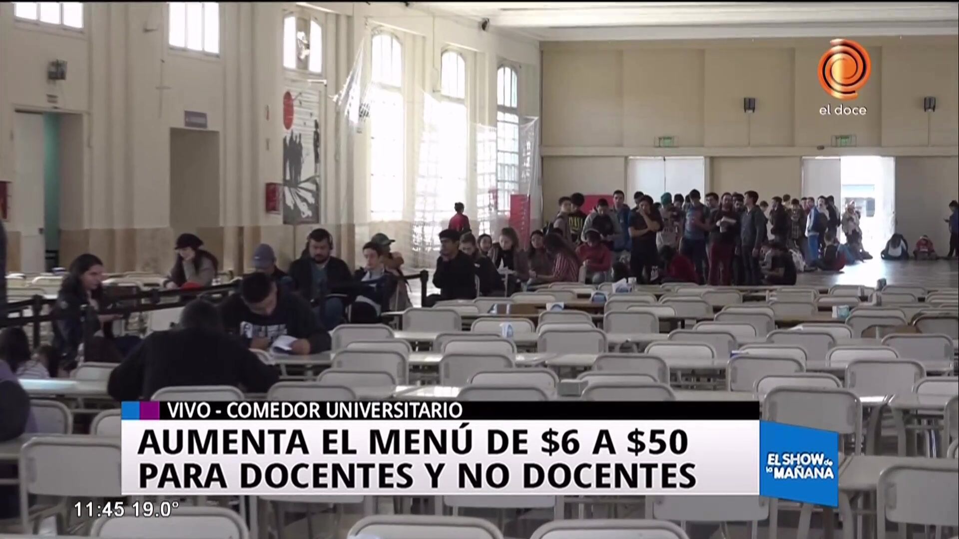 Aumenta el menú universitario de $6 a $50