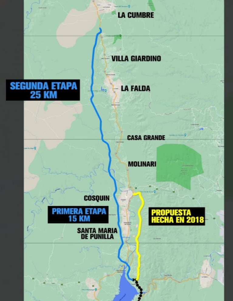 Autovía de Punilla: cómo será la nueva traza de la ruta 38