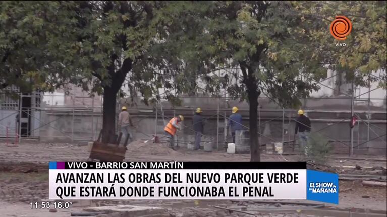 Avances en la obra del parque verde de Barrio San Martín