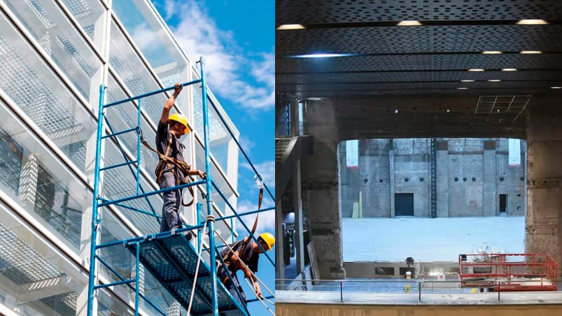 Avanzan las obras en Plaza España y en el Teatro Comedia.