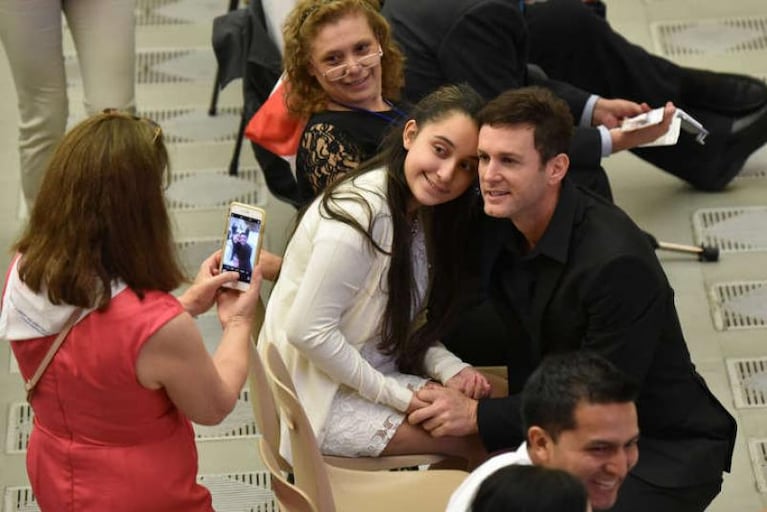 Axel celebró la vida con el Papa Francisco en Roma