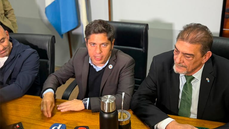 Axel Kicillof durante su visita a Córdoba.