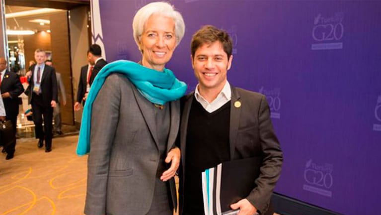 Axel kicillof y Chirstine Lagarde, muy sonrientes en la Cumbre del G 20.
