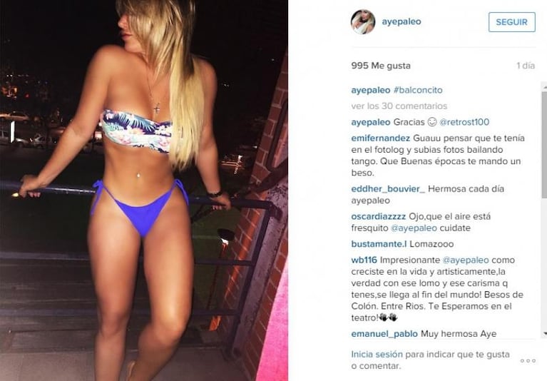 Ayelén Paleo tomó sol en topless