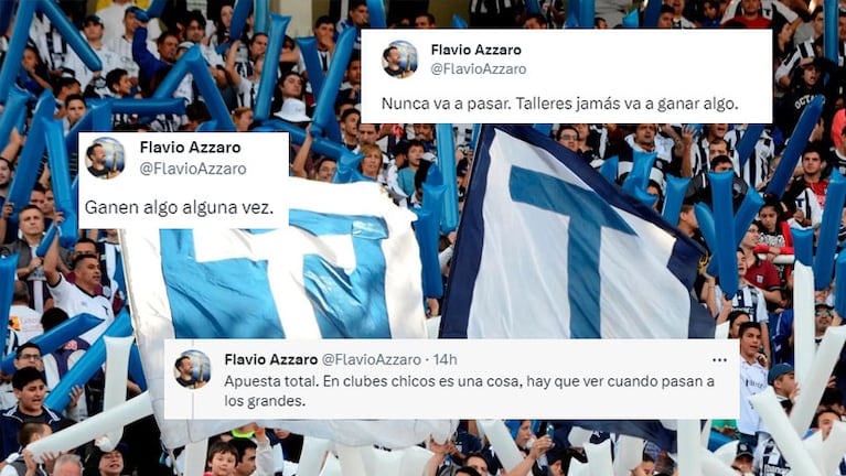 Azzaro tuiteó en contra de Talleres por el pase de Villagra.