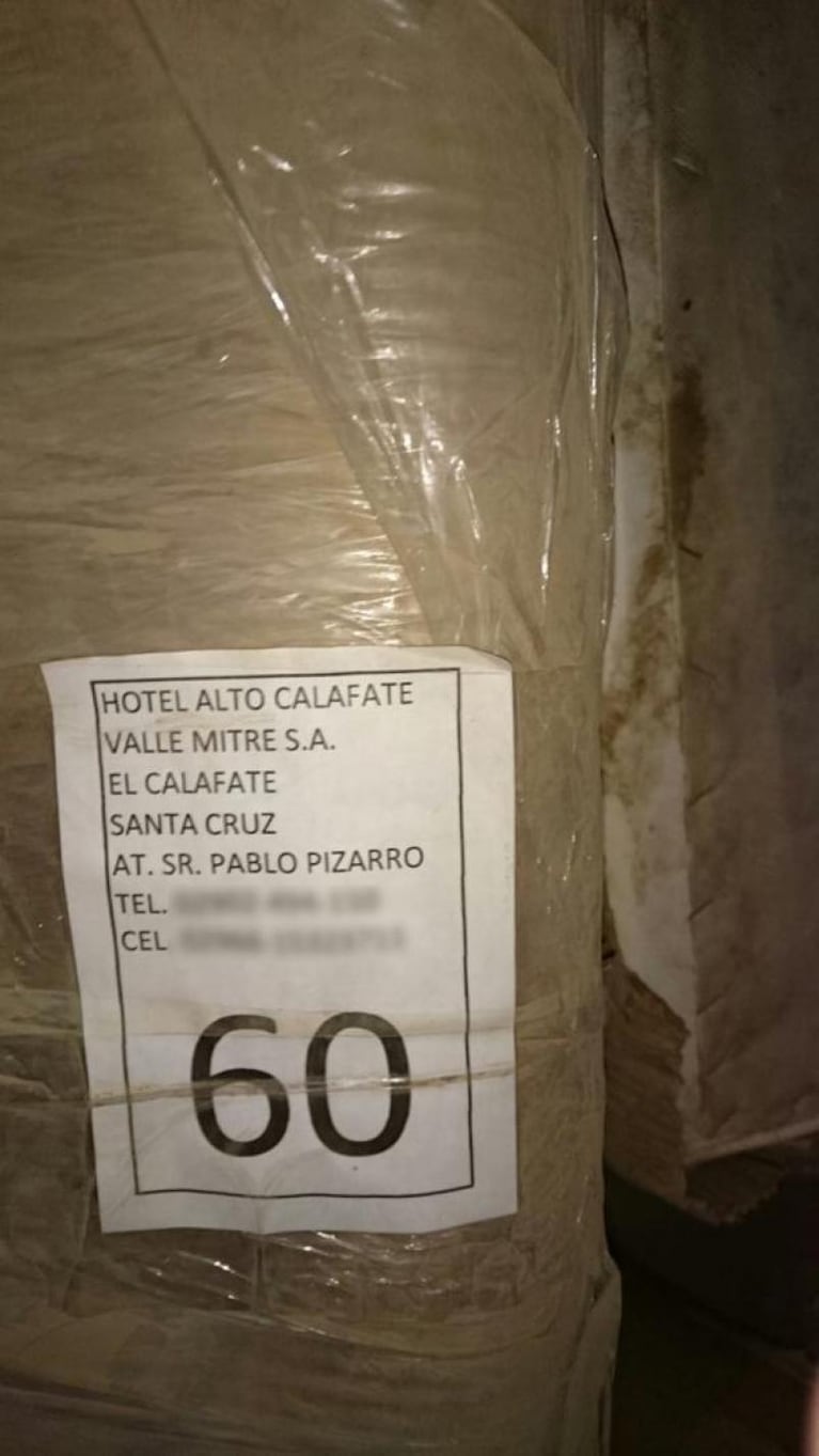 Báez tenía muebles para el Hotel Alto Calafate en sus depósitos