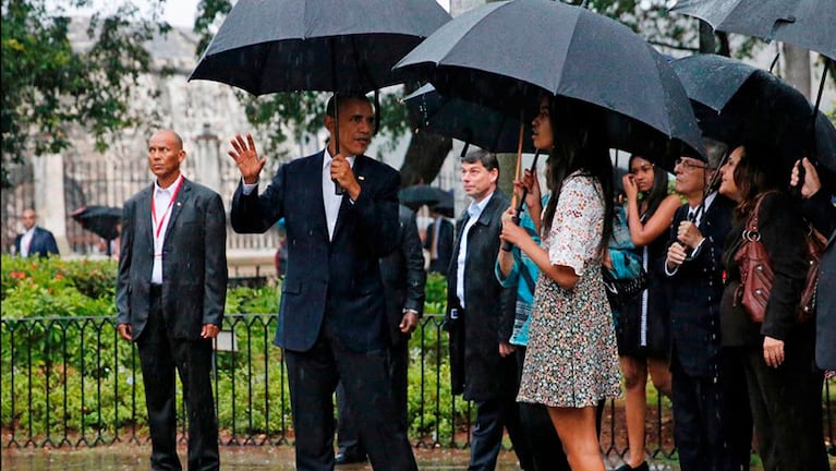 Barack Obama viajó a Cuba con su familia. Foto: Reuters.