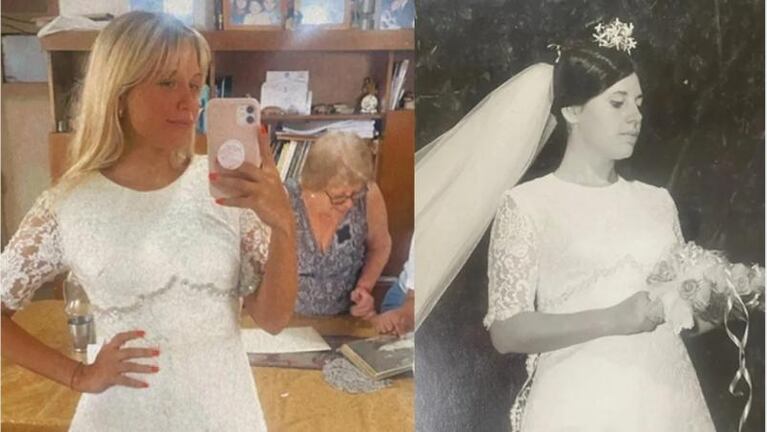 Barbie Vélez se casa y mostró cómo le queda el vestido de novia de su abuela