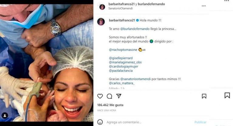 Barby Franco fue mamá mientras Argentina ganaba el Mundial