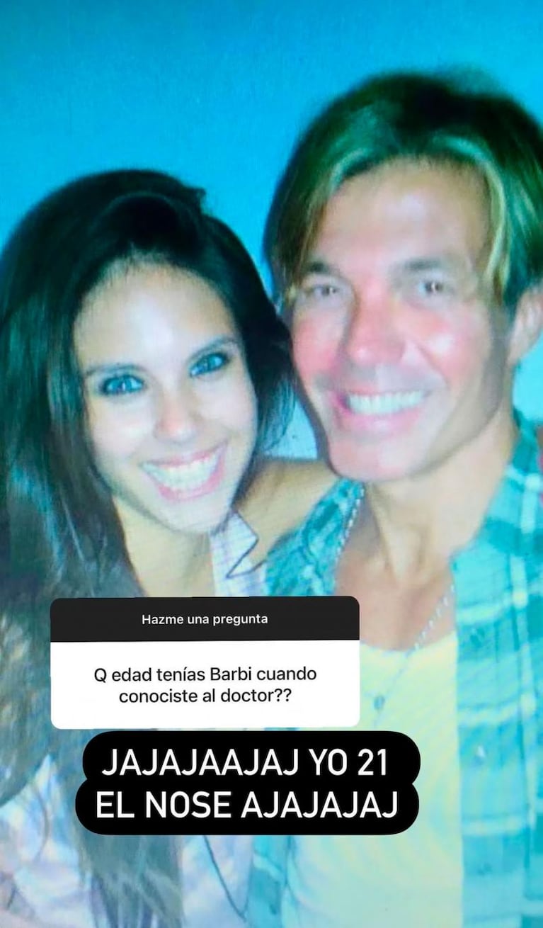 Barby Franco publicó una foto retro con Burlando y cruzó a un seguidor que la acusó de ostentar