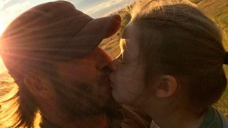 Beckham besó a su hija y le llovieron las críticas
