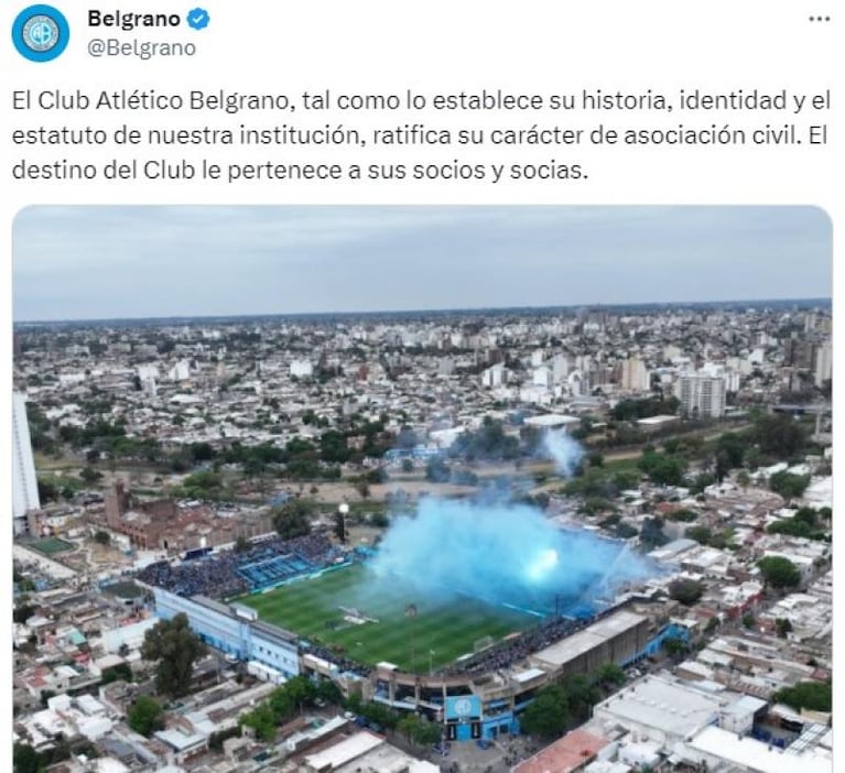 Belgrano e Instituto se expresaron en contra de las sociedades anónimas 