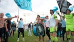 Belgrano festejando el ascenso en San Nicolás. Foto: Lucio Casalla / El Doce.