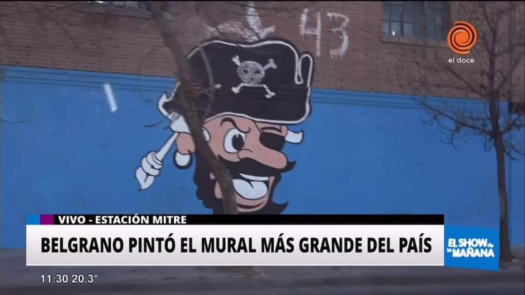 Belgrano pintó el mural mas grande del país