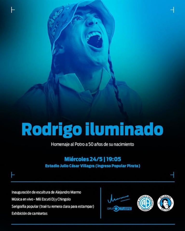 Belgrano prepara un homenaje para El Potro Rodrigo