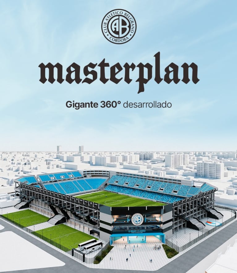 Belgrano presentó su masterplan para seguir remodelando el Gigante de Alberdi.