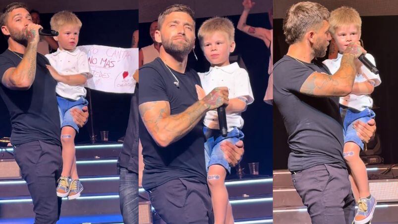 Beltrán, en mini fanático de La Konga cumplió su sueño y cantó con Pablo Tamagnini.