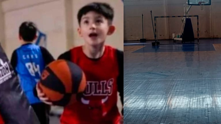 Benicio, de 8 años, murió aplastado por un arco de handball.